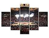 New York Stadium Wall Art for Living Room Madison Square Garden Paintings on Canvas American Basketball Hall Pictures Modern Artwork Home Decor Giclee Framed Stretched Ready to Hang, 60' Wx40 H
