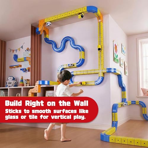 image for AUKTWE Electric Train Set for Kids Ages 3-8 - Modular 3D Flexible Race