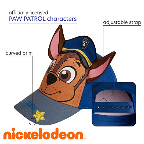 Nickelodeon Paw Patrol 3D Ear Boys Cotton Baseball Cap: Chase & Marshall (Toddler), Size 2-4T, Multicolor #TOP1