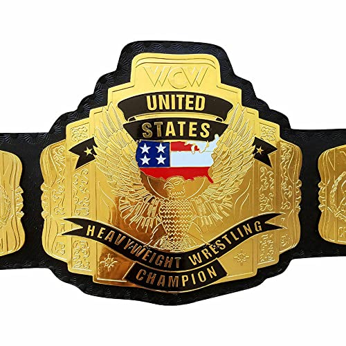 Throne Sports WCW USA Championship Belt Adult Size Replica Belt WCW USA Belt, Black, One Size