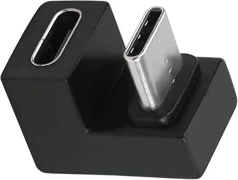 محول USB C U-Shape 180 درجة USB 3.1 النوع C ذكر إلى أنثى محول موصل شحن على شكل حرف U 4K60Hz 10 جيجابت في الثانية للكمبيوتر المحمول والكمبيوتر اللوحي وهاتف USB-C