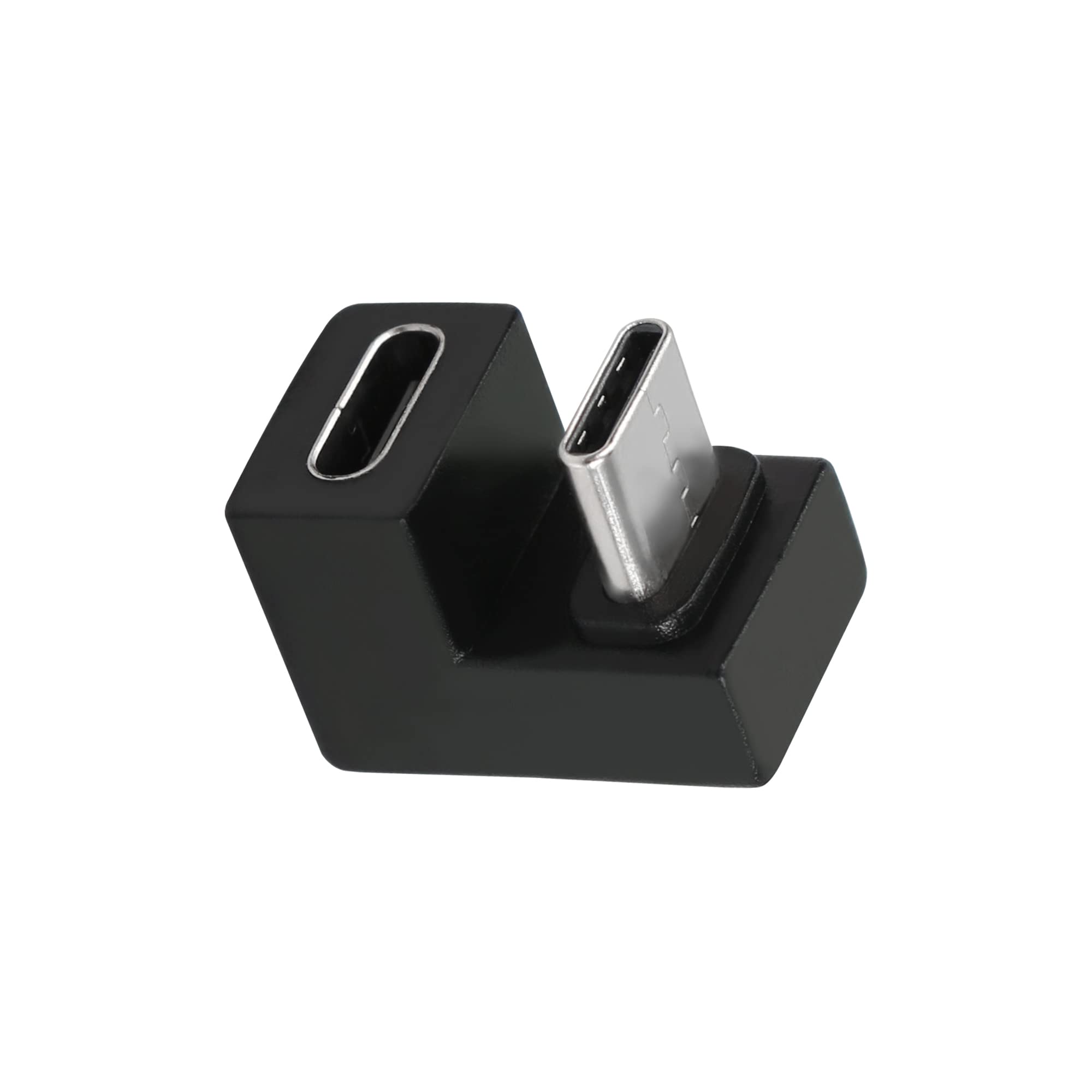 SHANFEILU USB C U-Shape Adapter 180 Degree USB 3.1 Type C Male to Female U-Shape Charging Connector Adapter 4K60Hz 10Gbps for Laptop,Tablet,USB-C