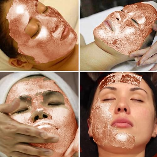 Zjyufy Edible Gold Leaf 2 Bottle Edible Gold Leaf Flakes Gold Foil Flakes Decor for Food Cooking Cakes Chocolates Crafts Nail Makeup Spa, Golden, Rose Gold