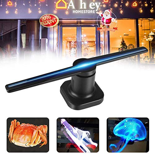 Preisvergleich Produktbild 3D Hologramm Projektoren LED Fan Werbung Display Maschine (schwarz)