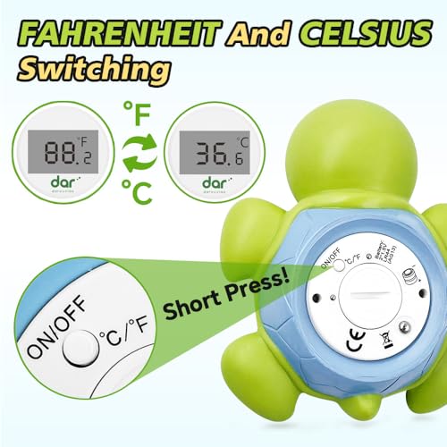 Dar Darouxiao 001 Baby Bath Thermometer, Digital Water Temperature Thermometer With 3 Color Backlit And Temperature Warning, Safety Bath Tube Thermometer Floating Toy For Infant thumb #4