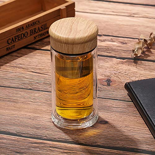 Copo de chá de vidro com filtro de chá infusor caneca de bebida transparente Copo de água Garrafa de