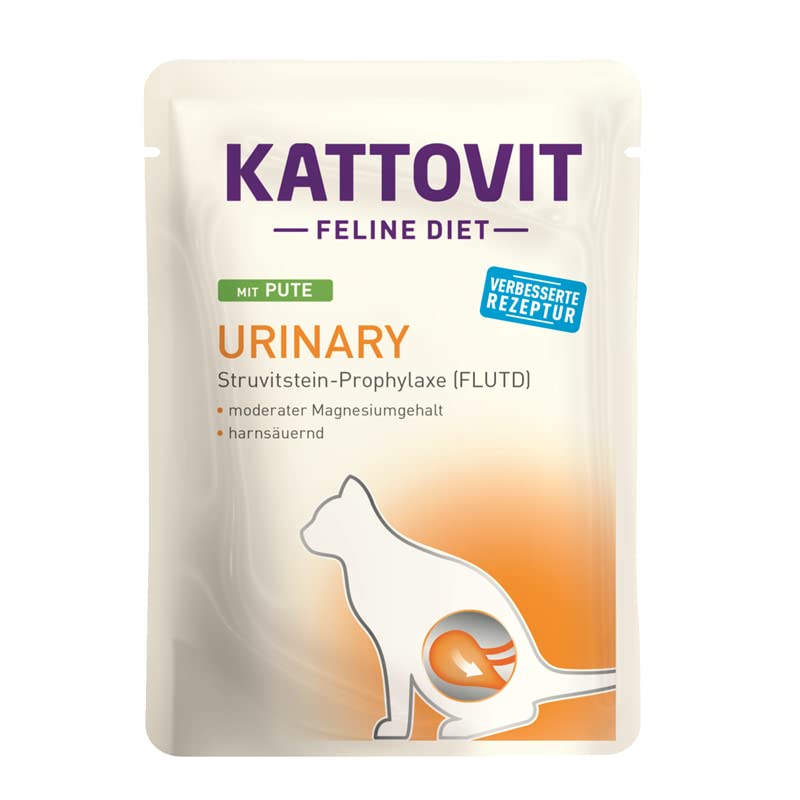 Kattovit Urinary Frischebeutel | Bundle | 4 Sorten | 20 x 85g | Pute, Huhn, Kalb & Lachs