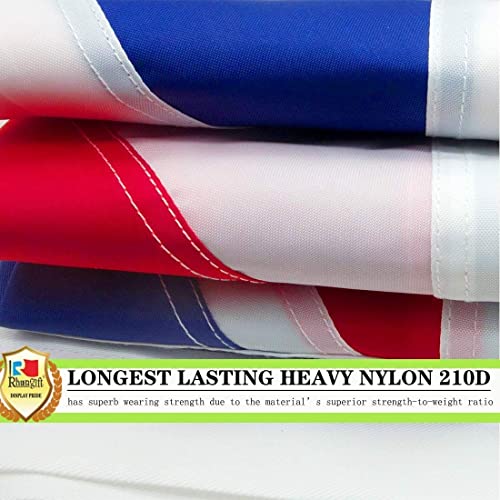 Image of rhungift Outdoor Heavy Duty British Flag 3x5 FT,Premium Quality Oxford Nylon 210D, Union Jack Flags, Double Stitching Lock United Kingdom UK Flags for gifts