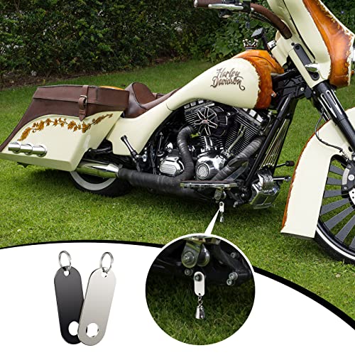 Image of 4 Pieces Motor Bell Hangers and 4 Pieces Split Rings, Fits for Any Bell (Black, Silver)