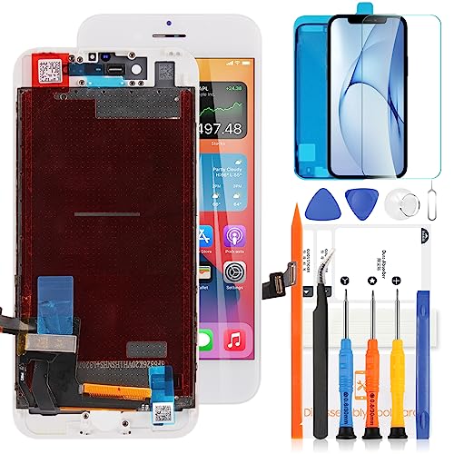 LADYSON Display für iPhone 7 4 7 Zoll LCD Bildschirm für iPhone 7 LCD Display 3D Touchscreen Ersatz Assembly A1660 A1778 A1779 Digitalisierer mit Werkzeugen (nicht für 7 Plus Weiß)