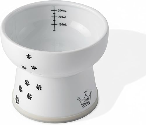 Miniatura 10 de Cuenco de agua elevado para gatos (edición limitada Sakura) Gato,puntos coloridos,Fuji,Sakura