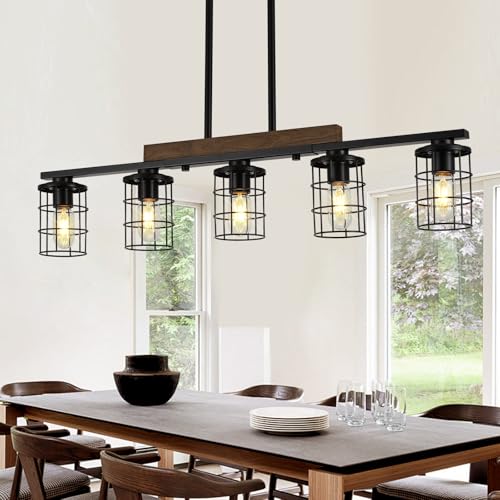 Dining Room Light Fixture/Chandelier Over Table, 36.2-Inch Hanging for Farmhouse Linear...