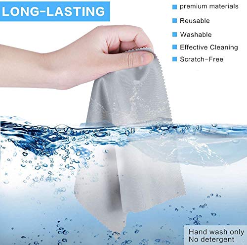 12 Pack Microfiber Cleaning Cloth Multicolor for Eyeglasses & Glass, Camera Lens, Cell Phones, Laptops, LCD TV Screens and More