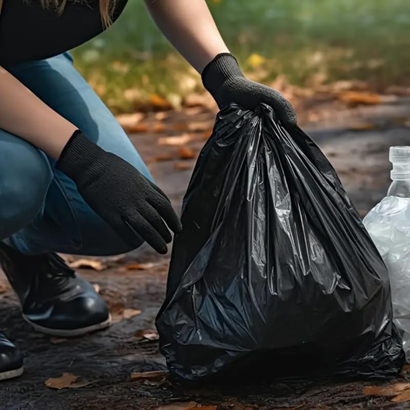 Image of Kmils Garbage Bags for Dustbin Medium Size - Leak-Proof, Tear-Resistant, Disposable Trash Bags for Home, Kitchen, Office | 19 x 21 Inches (30 Bags x 2 Rolls)
