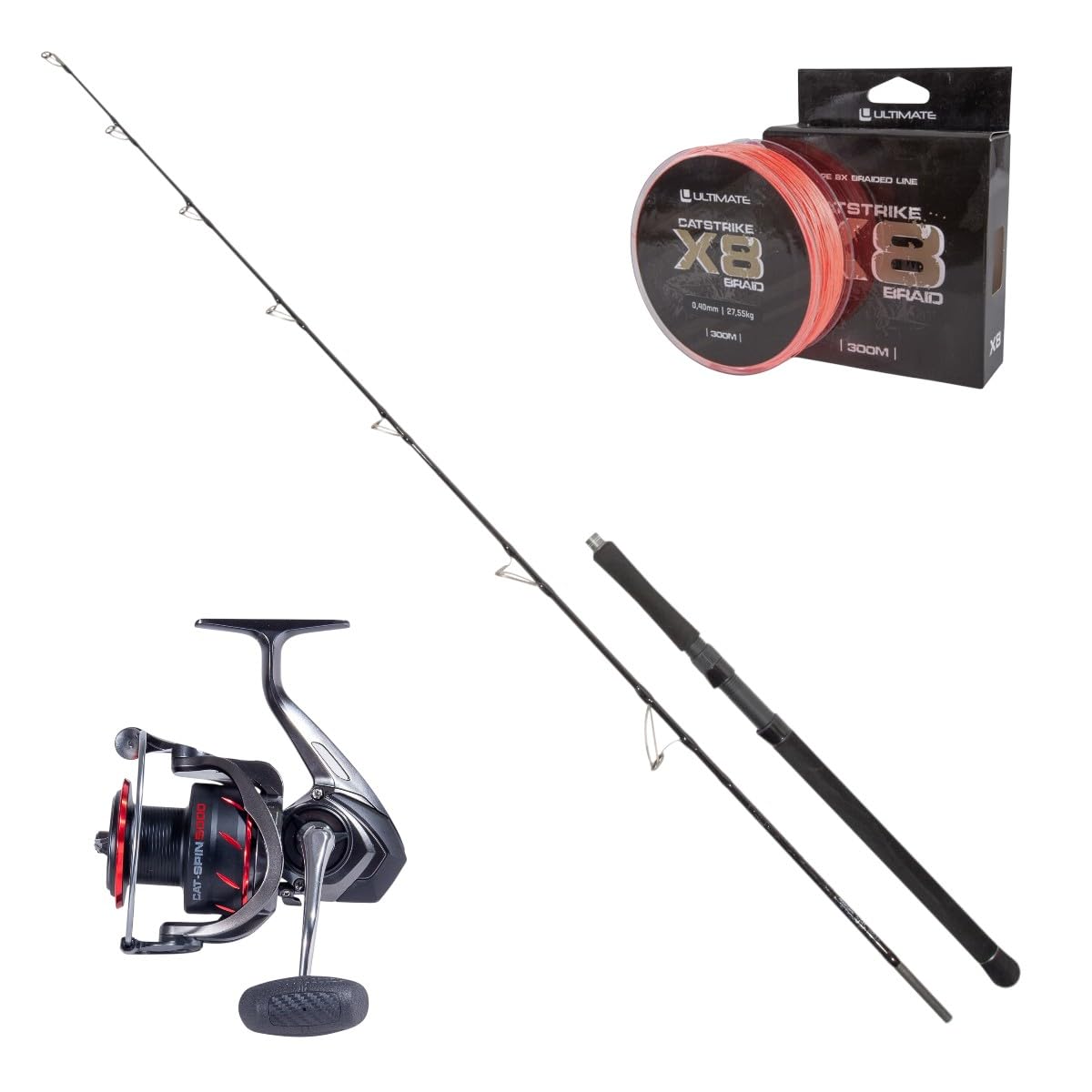 Ensemble Canne Et Moulinet Silure Ultimate Verti-Cat 1.90m (-150g) - Canne Verticale