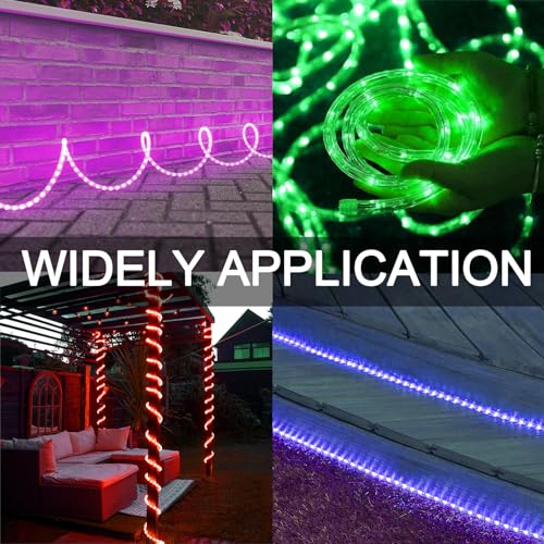 Echosari 10M Led Rope Lights Outdoor 16 Color Changing 33Ft 100 Led Flexible Tube Lights thumb #4