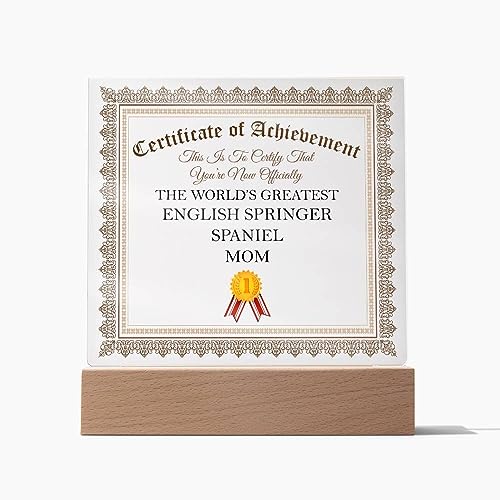 World's Greatest English Springer Spaniel Mom - Square Acrylic Plaque