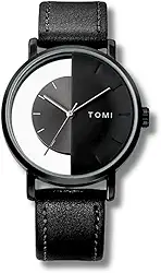 Relógio "Modern Times" Unissex – Aço Inoxidável, Couro, Quartz, 40 mm, Transparente, Estilo Moderno e Autêntico – Acompanha Caixa Premium