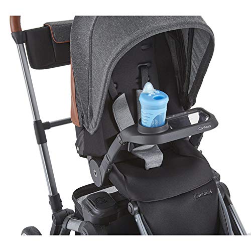 Contours Snack Tray Accessory, Exclusive Compatibility with ContoursBaby Element Baby Stroller (Model ZL032), Easy to Clean Cup or Drink Holder with Swivel Attachment, Black : Baby