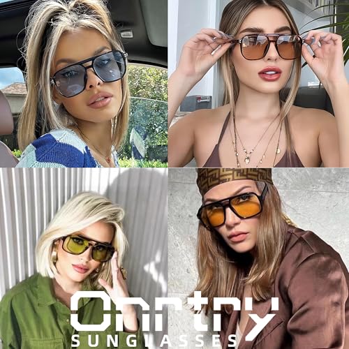 Onrtry Retro Aviator Sunglasses Women Men 70s Vintage Square Frame Sun Glasses UV400 Shades2