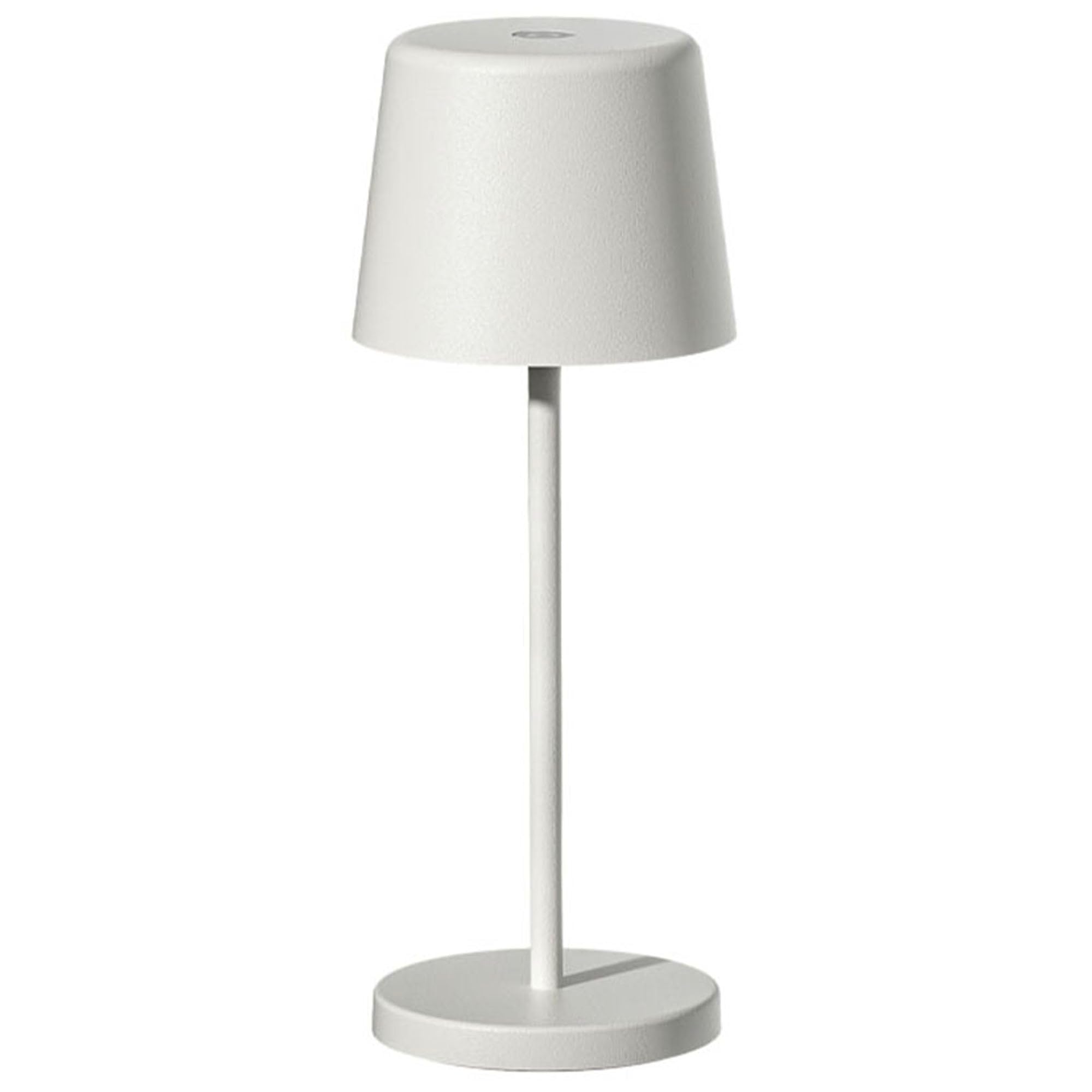 Mini lámpara de mesa táctil inalámbrica de aluminio blanco LED MINI WHITE blanco regulable H22cm