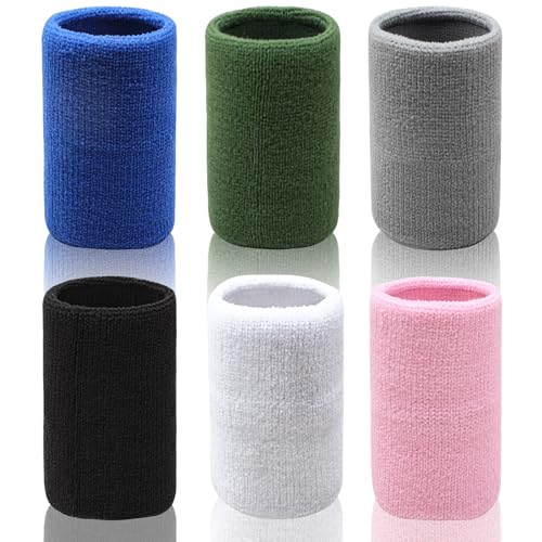 16 Polsini Sportivi In Cotone - Antisudore, Traspiranti, 8cm Per Tennis E Allenamento - Foto 8