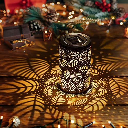 Solar Lanterns Outdoor Waterproof Garden Lanterns Metal Leaf Pattern Christmas Gifts (1) Solar Lanterns Outdoor Waterproof Garden Lanterns Metal Leaf Pattern Christmas Gifts (1)