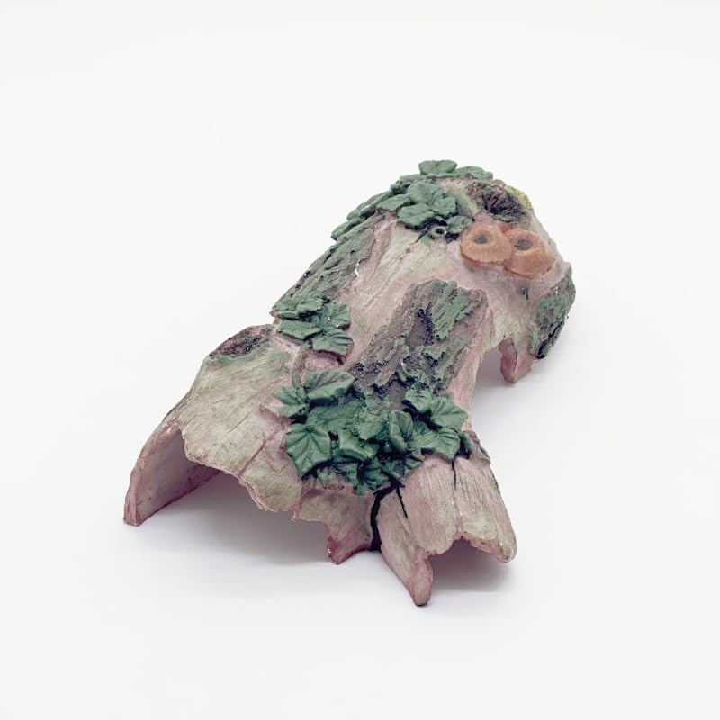 Decorado con Musgo y Madera Flotante para Acuario, paisajismo de peceras, Accesorios para acuarios, decoración de Corteza de Resina, Agujeros para Piel de Peces y camarones, escondite de Reptiles y