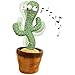 Giocattolo di cactus danzante, divertente cactus che canta e balla, può registrare voci per discorsi ripetuti, cactus peluche per bambini (120 pezzi canzoni) (batteria non inclusa)