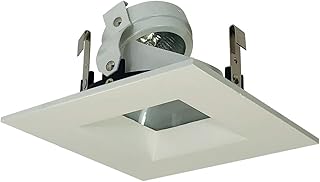 Nora Lighting NL-4859WW 4 in. Square Trim Recessed Reflector with Lens, White