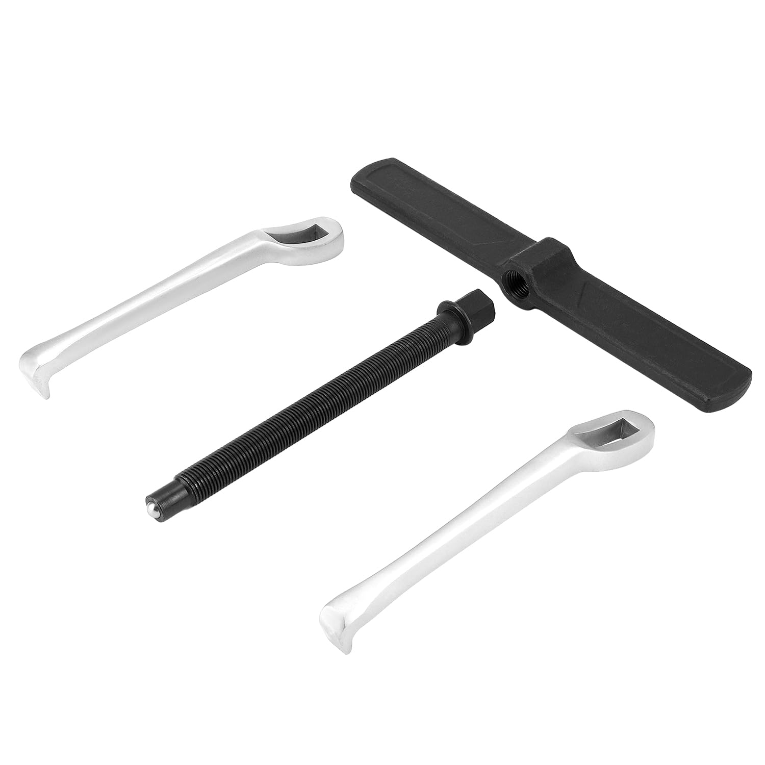 QWORK Extractor de engranajes de 2 mandíbulas de 12 pulgadas, herramienta de extracción ajustable de acero resistente, dispositivo de elevación separado para quitar el rodamiento del volante de la