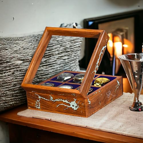 Royal Craft Personalized Fractal Burning Wood Watch Box, Turn Watch Case, Gift for Man