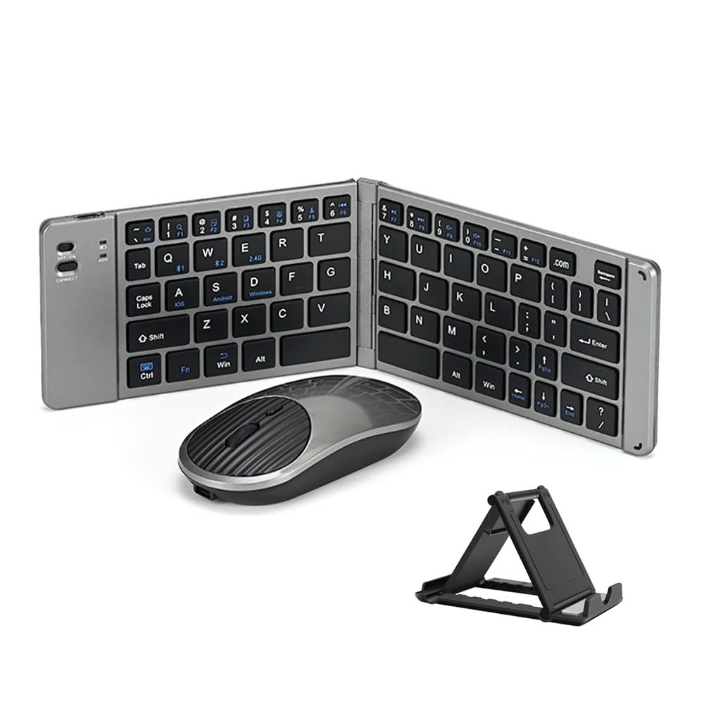 Amazon | 【マルチ接続・2.4GHz＆BLuetooth】折り畳みキーボードマウス  