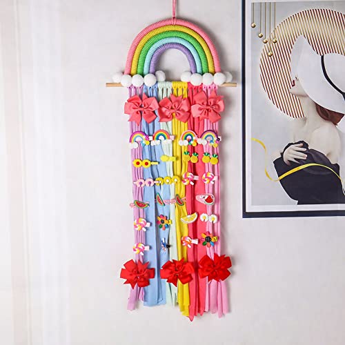 Uposao Haarspangen Aufbewahrung Halter,Regenbogen Haarspangenhalter für Mädchen Haarschleifenhalter zum Aufhängen Haarklammern Organizer Haarschmuck Haarclips Halter Wandbehang Dekor Heimdekoration