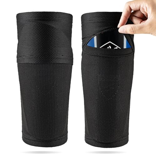 Fútbol Calcetines y espinilleras para niños, soportes para espinilleras