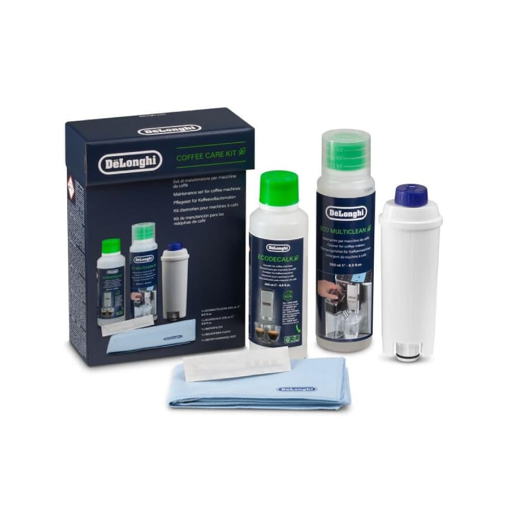 De'Longhi Coffee Care Kit Coffee Machine Maintenance Essential for Machines with Filter DLSC306 Black