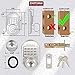 Bravex Keyless Entry Door Lock Deadbolt Keypad Sabbath Lock Stainless Steel 100% Mechanical Pass Code/Key No Risk of Low Power