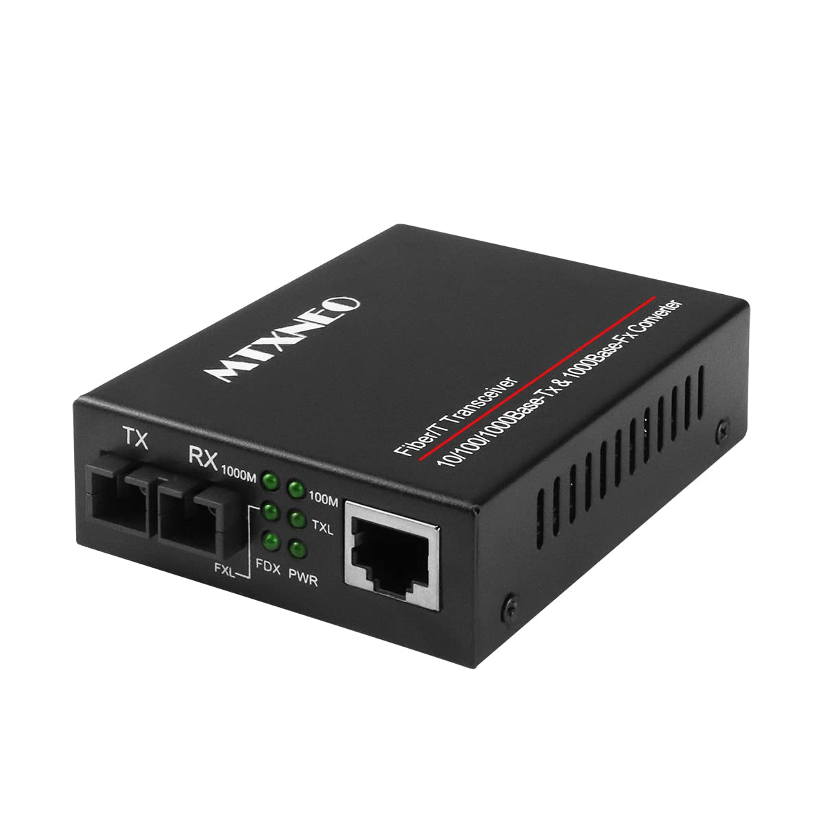 Gigabit Ethernet konwerter multimediów jednomodowy Dual SC włókno szklane do 20 km (z europejskim zasilaczem)