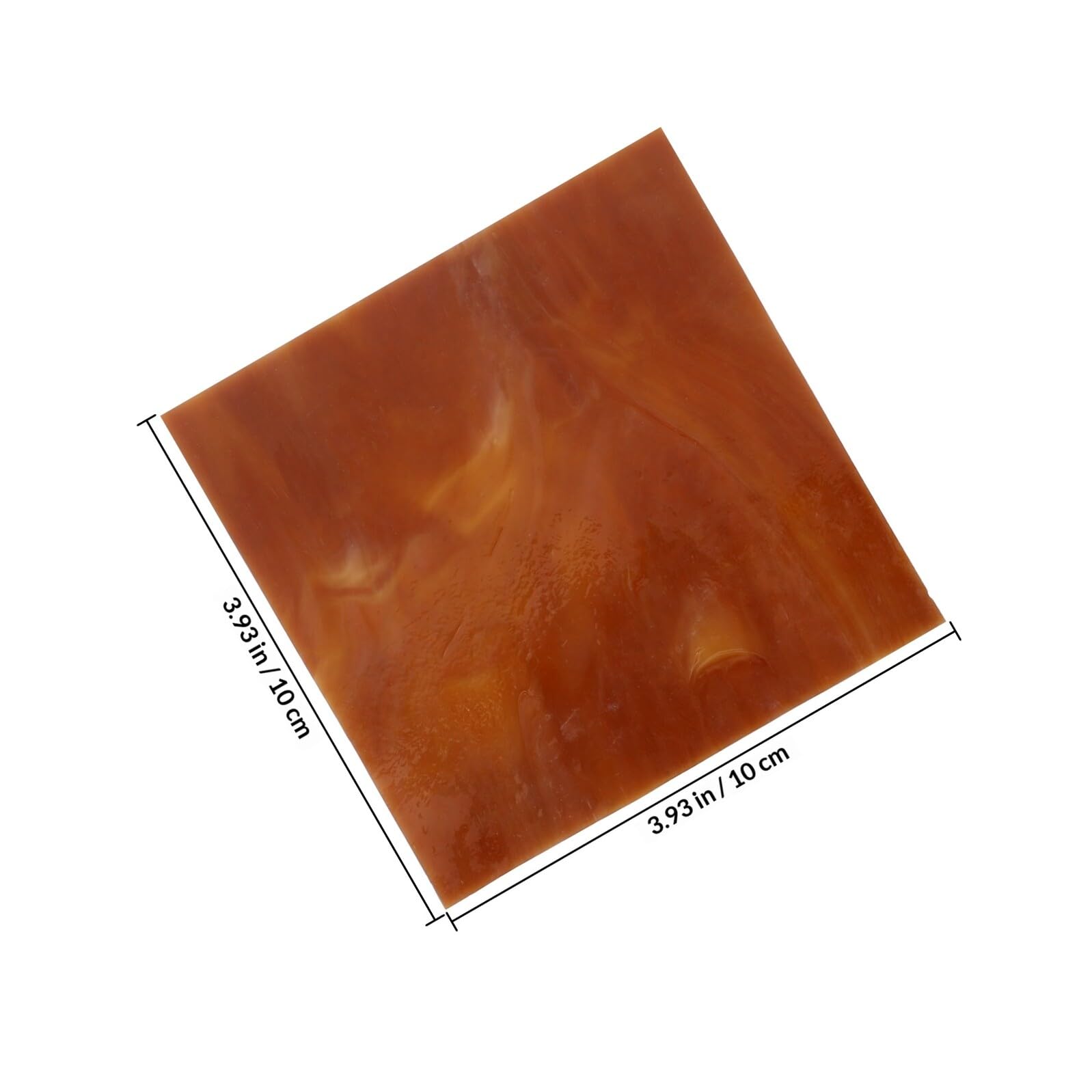 KALLORY 10 Pièces de Carreaux Mosaïque en Verre Marron pour Vitraux, Matériel Artisanal Polyvalent Transmission Lumineuse, pour Espaces D'église