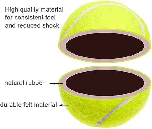 Miniatura 9 de Swity Home Pelotas de tenis, paquete de 12182436 pelotas de tenis de tamaño estándar, pelotas de entrenamiento para adultos y niños, lecciones de