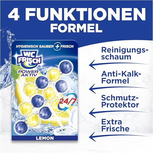 WC FRISCH Kraft Aktiv Duftspüler Lemon (150 g), WC Reiniger für Reinigung bei jeder Spülung, Duftsteine für langanhaltend frischen Duft, + 50% Anti-Kalk Effekt* 2