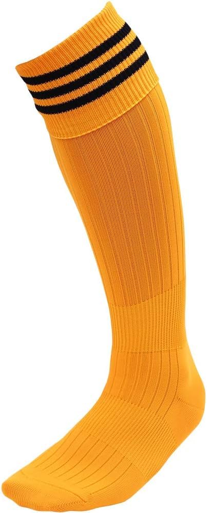 Amazon | サッカーソックス 3本ライン イエロー×ブラック 16-18cm 指先