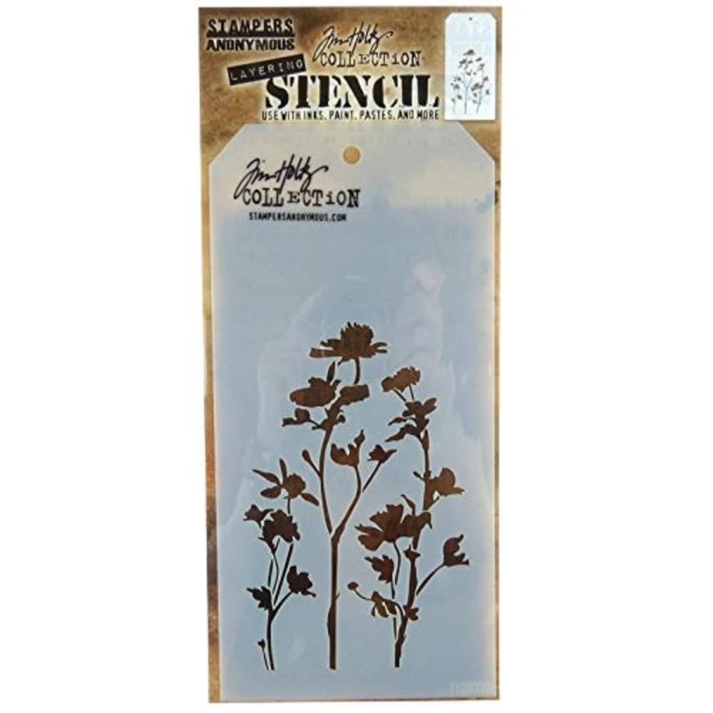 Stampers Anonymous Wildflower Stampers Anonymous_agw Tim Holtz Stencils