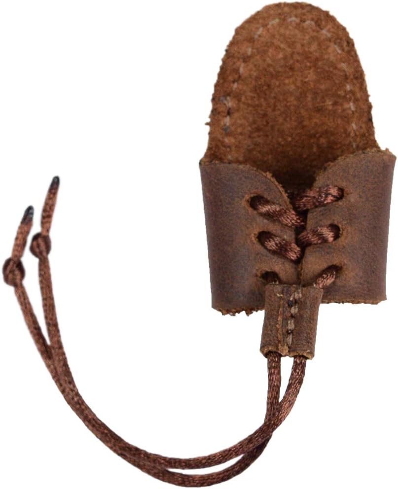 Hide & Drink, Leather Archery Thumb Protector, Mongolian Finger Guard, Recurve Bow, Handmade Includes 101 Year Warranty :: Bourbon Brown