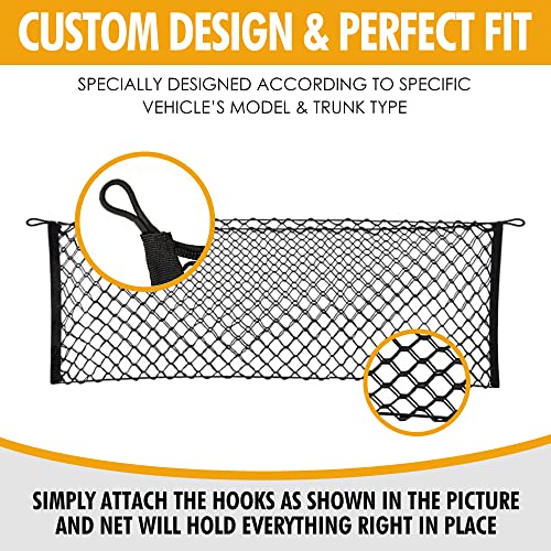 Envelope Style Trunk Mesh Cargo Net For Ford F150 2015 - 2023 Car Accessories - Premium Trunk Organizers And Storage - Cargo Bed For Pickup Truck #TOP2