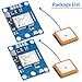Meshnology 2 Pack GY-NEO6MV2 NEO-6M GPS Module - Flight Controller Module Board 3V-5V with Super Strong Ceramic Antenna Compatible with Ar duino ESP 32 Rasp Berry P i EEPROM APM 2.5