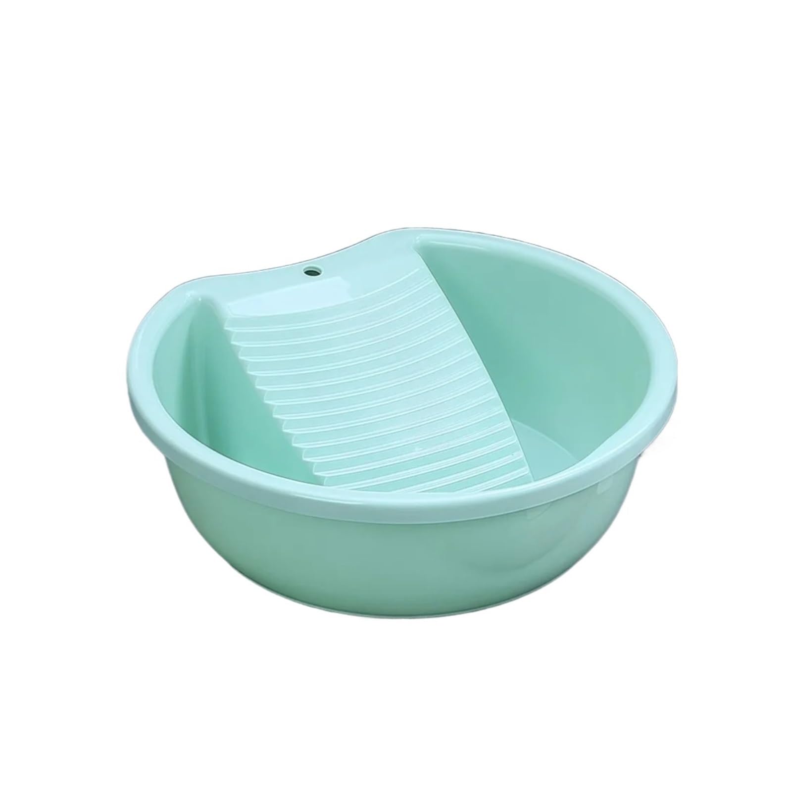 Antislip Washboard Basin 2in1 Washboard Laundry Basin Plastic Thickened Underwear Cleaning Convenient Lightweight Tub Hand Washing Clothes(Green)