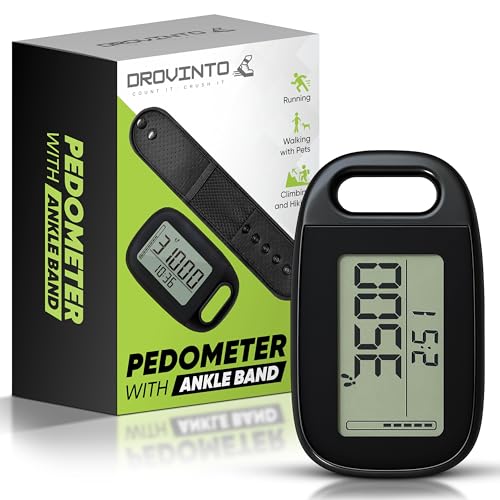 Ankle Pedometer Step Counter for Walking - Distance Counter - Activity Tracker with Clip On for...