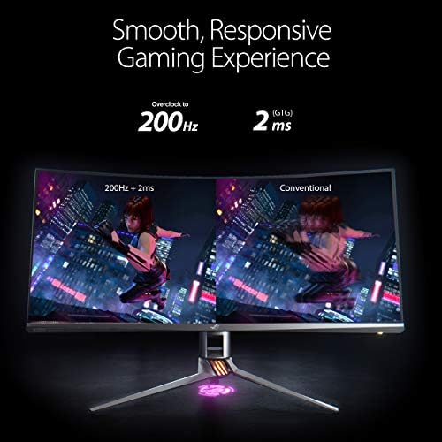 قیمت و خرید مانیتور گیمینگ HDR خمیده ای Asus ROG Swift PG35VQ 35 ”200Hz  (3440 X 1440) 2ms G-Sync Ultimate DisplayPoint HDPP HDMI USB Aura Sync  HDR10 Displayhdr 1000 برند ASUS | مالتینا