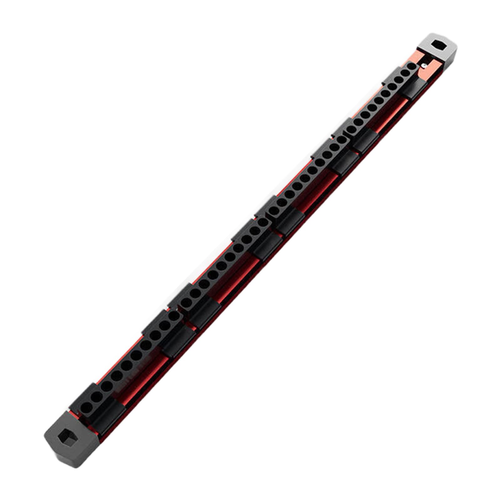 Slidable Drill Bit Holder with 40 Holes for Organized Storage Screwdriver Rails Organizers Workshop Tool Organizers